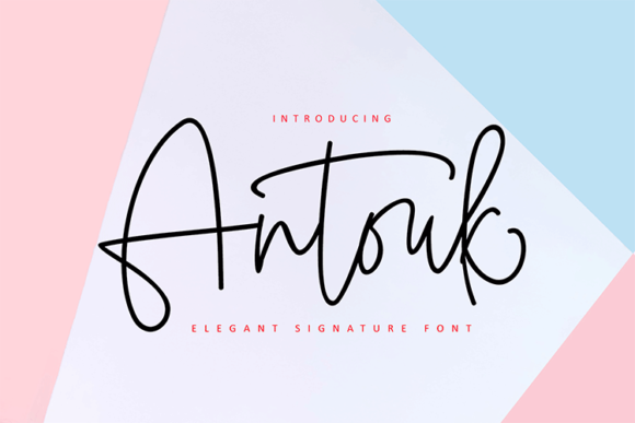 Antuok Signature: A Stylish Thin Script Font for Handmade Creators