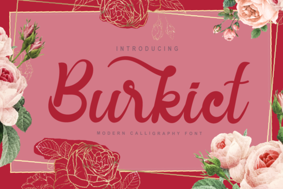 Burkict: A Refined Script Handwritten Font for Elegant Design