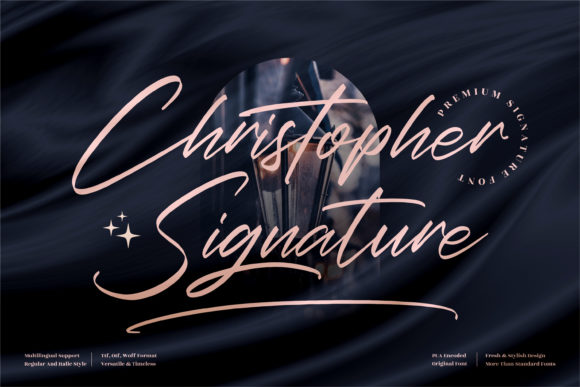 Christopher Signature: A Flowing Script Font for Editorial Design