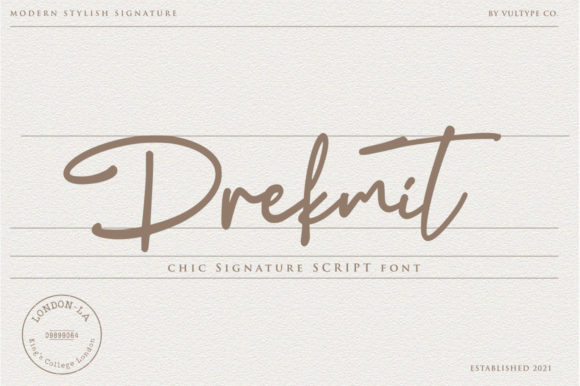 Drekmit Script Font for Elegant Branding Projects