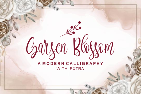 Garsen Blossom Script Font for Handmade Makers