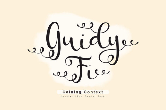 Guidy Fi: A Dazzling Script Handwritten Font for Professional Design