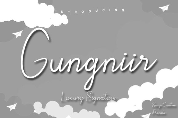 Gungniir: A Delicate Script Font for Elegant Branding
