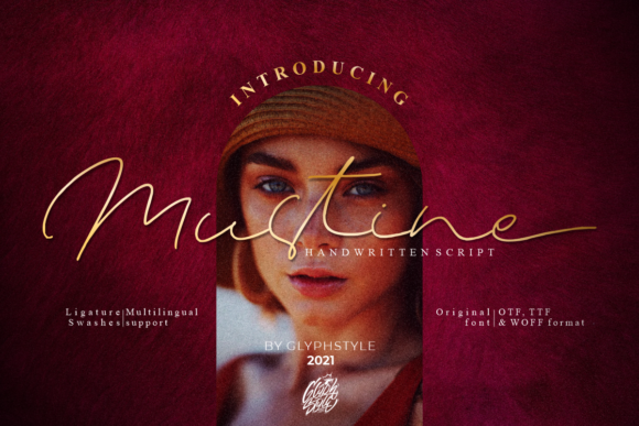Mustine: A Delicate Script Handwritten Font for Elegant Design