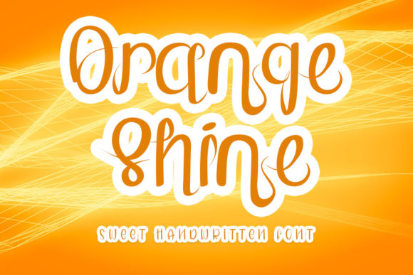 Orange Shine: A Refined Script Font for Elegant Editorial Design