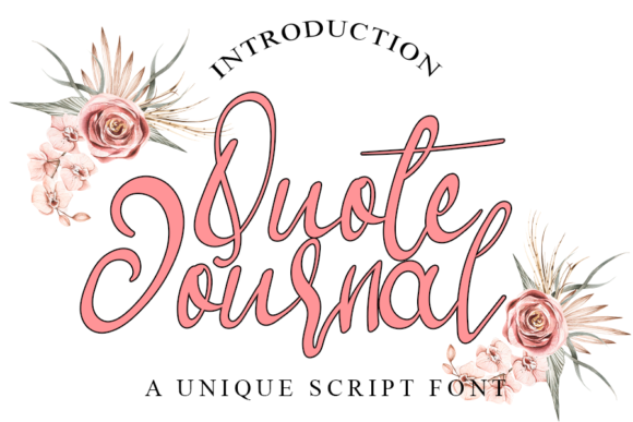 Quote Journal: An Elegant Script Handwritten Font for Branding
