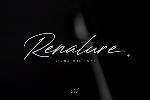 Renature: A Cursive Script Font for Elegant Editorial Design