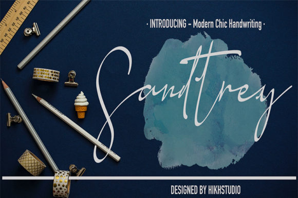 Sandtrey: A Refined Script Font for Thoughtful Editorial Design