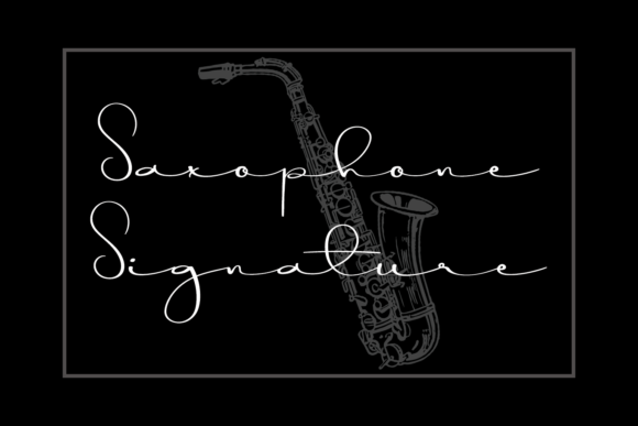 Saxophone Signature: A Fashionable Script Font for Elegant Editorial Design