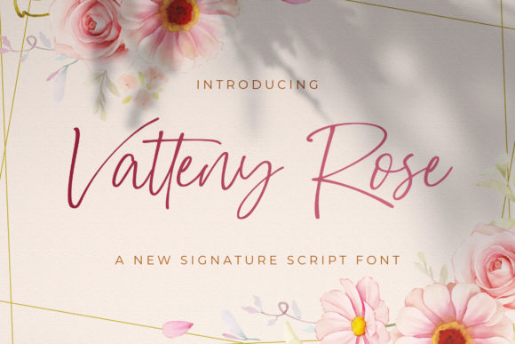 Vatteny Rose Script Font for Elegant Branding